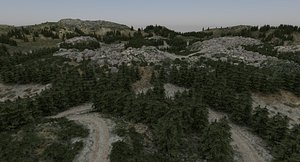 3d model terrain gravel road