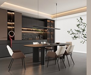 Modern dining room 3D model