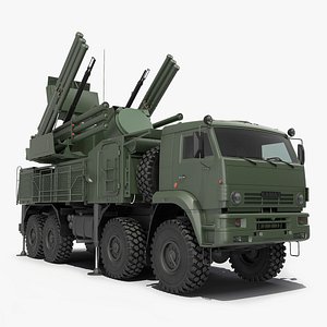 Missile System Pantsir S1 SA-22 Greyhound Rigged