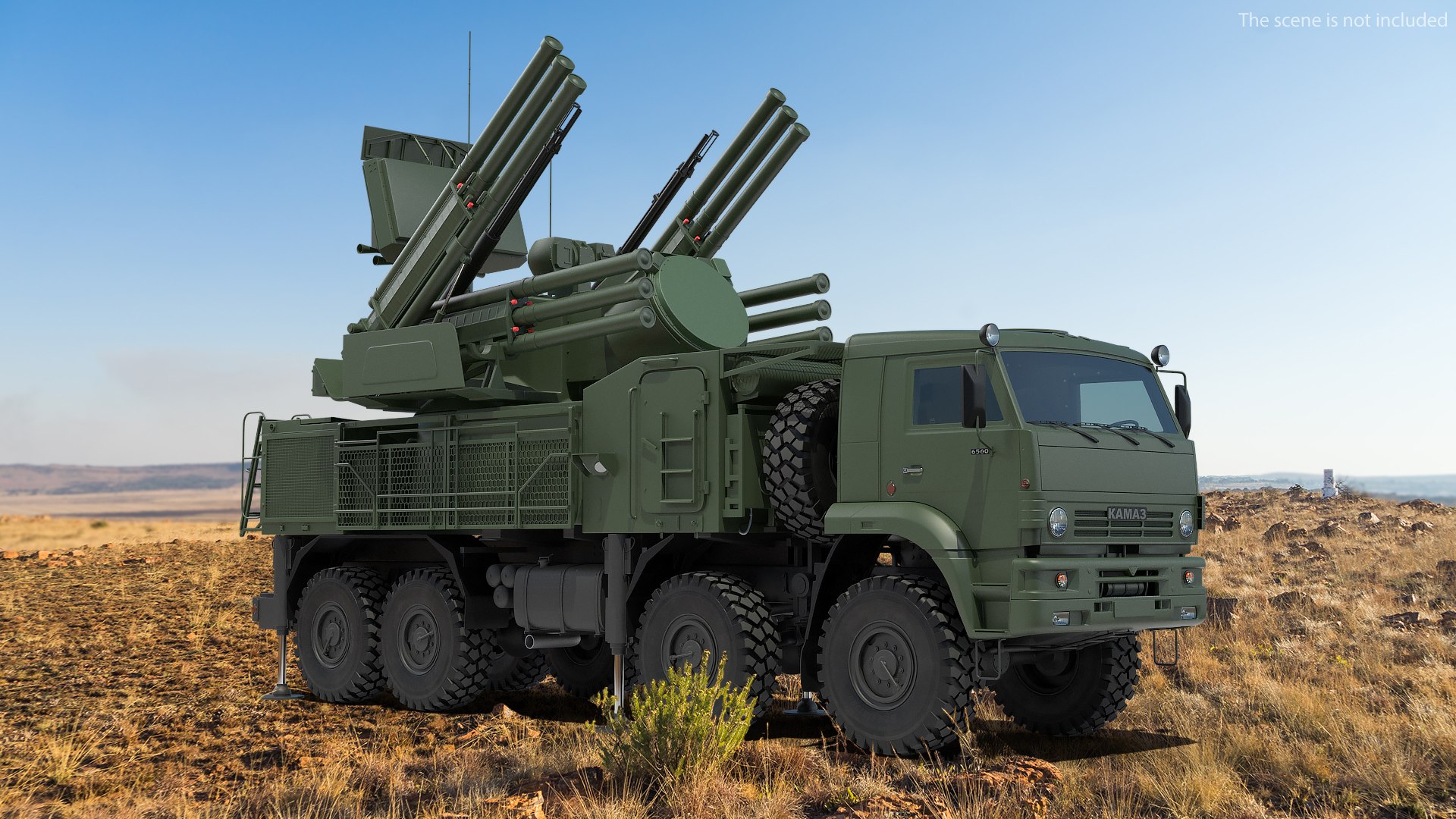 Missile System Pantsir S1 SA-22 Greyhound Rigged 3D model preview