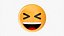 Emoji 018 Blanc souriant avec les yeux fermés