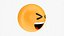 Emoji 018 Blanc souriant avec les yeux fermés