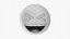 Emoji 018 Blanc souriant avec les yeux fermés
