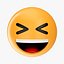 Emoji 018 Blanc souriant avec les yeux fermés