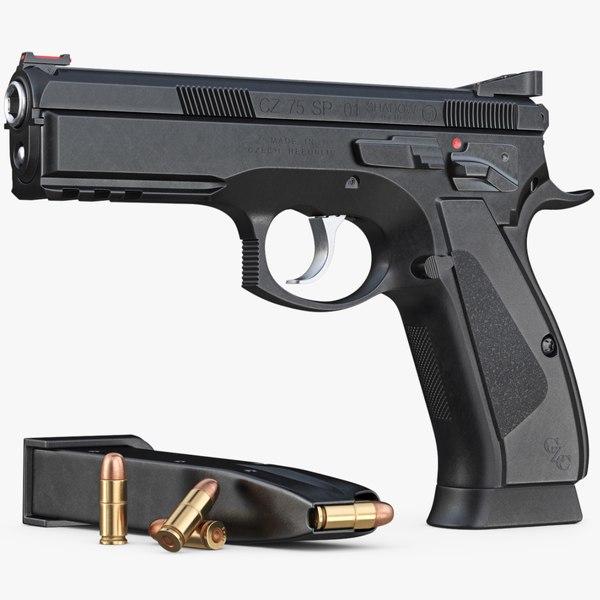 gun cz 75 sp-01 3d model