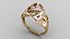 Schmuck Ringe für Frauen Schmuck Solitär Hochzeit Verlobung Frauen Ringe STL 3DM