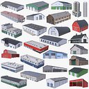 Collection de 28 bâtiments industriels PBR