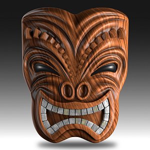 3d tiki mask
