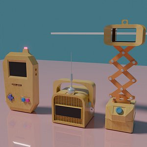 Electronic devices or gadgets in retro style