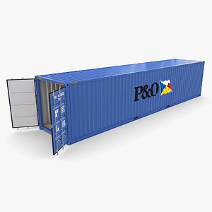 3D model 40ft Shipping Container PO v1