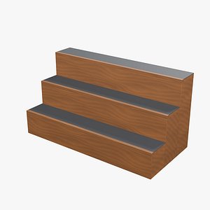 Three-Tier Wooden Product Display - 1260 x 600 x 650 mm model