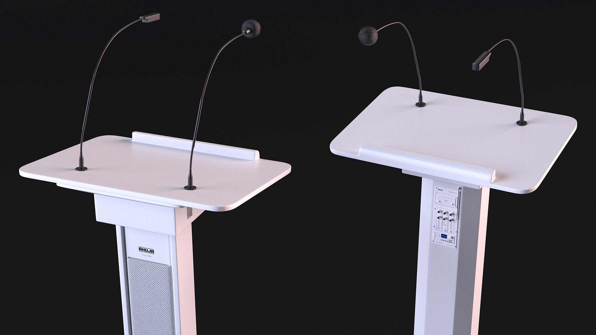 Portable Lectern System Ahuja ASL-3000R White 3D Model - TurboSquid 2063674