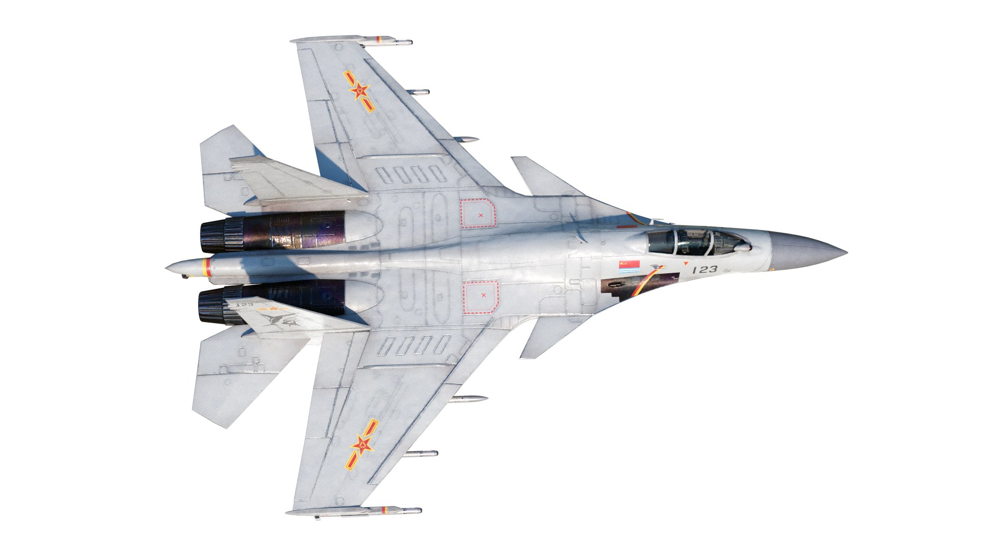 3D Model PLAN Shenyang J-15 Flying Shark Shipborne Fighter Jets ...