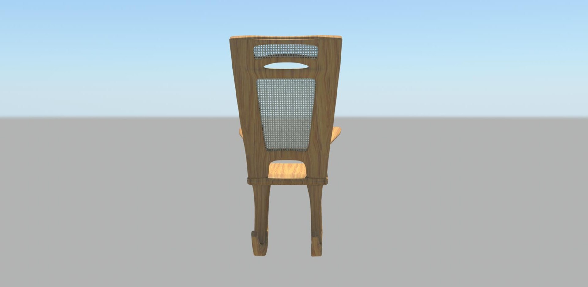 Wood Rocking Chair 3d Ma