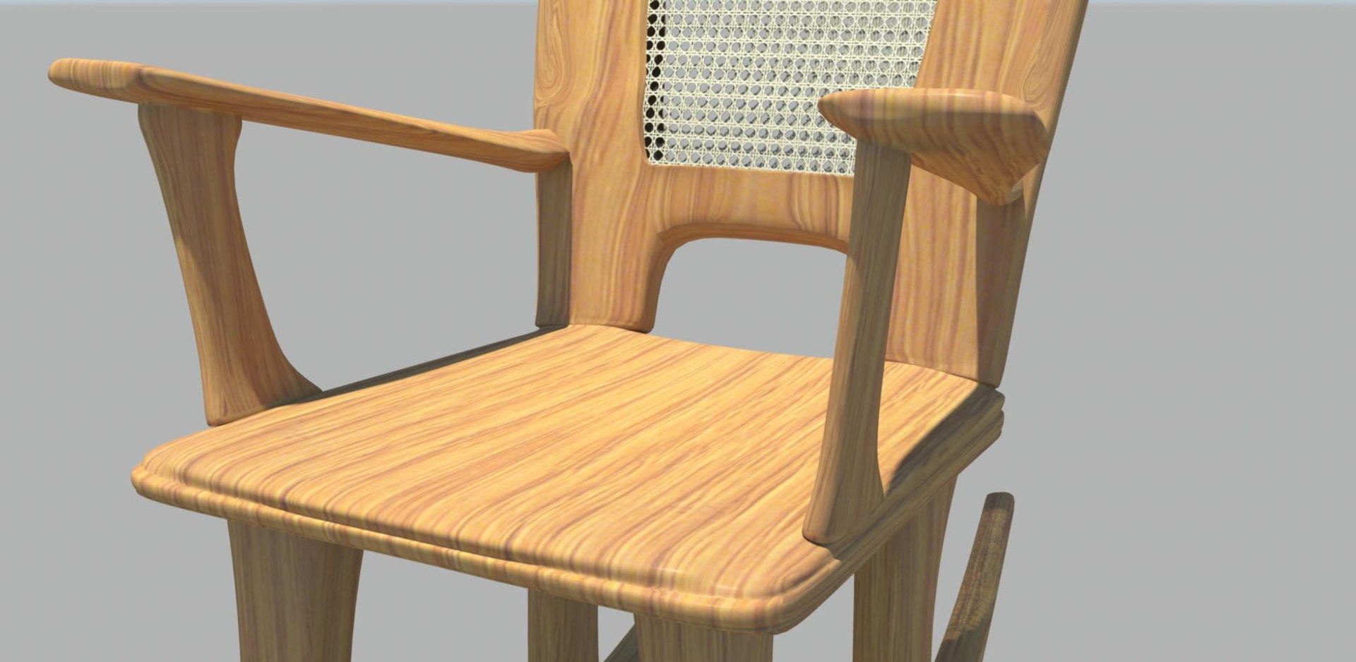Wood Rocking Chair 3d Ma