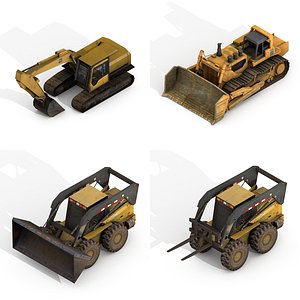 3D construction vehicles pack