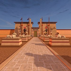 3d c4d luxor temple