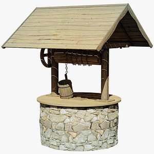 3D Old Water Well PBR model