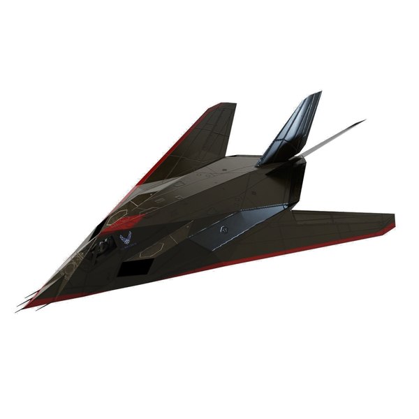 ロッキードF-117ナイトホーク低ポリステルス爆撃機3Dモデル