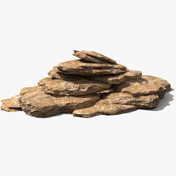 3D Short Flat Rocks - TurboSquid 1909649