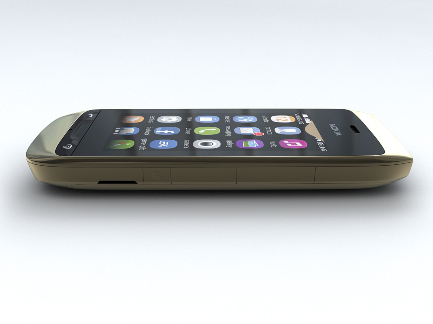 3d Model Nokia Asha 308