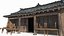 Ancient Asian Architecture Black Tile Cuisine Restaurant