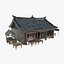 Ancient Asian Architecture Black Tile Cuisine Restaurant