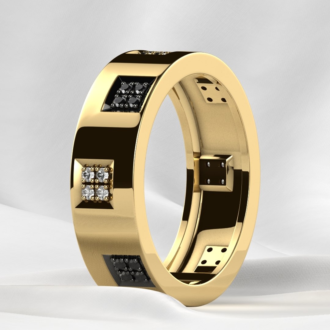 3D Model Gold Wedding Rings - TurboSquid 1884651