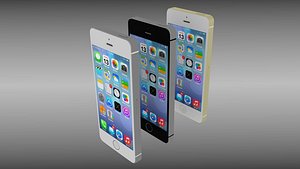 3d apple iphone 5s phones model