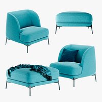 VELVET Armchair Pouf Novamobil