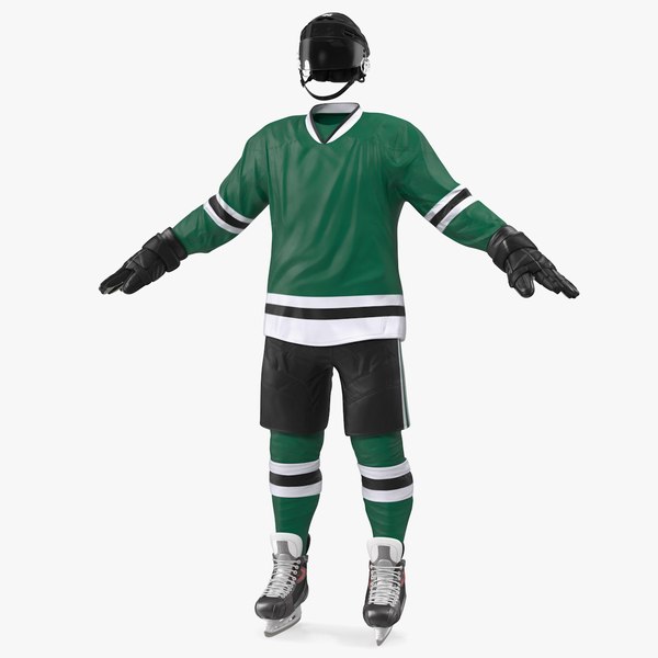3D model hockey equipment green