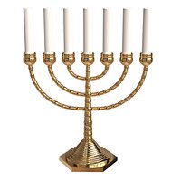 Menorah seven branched lampstand candlestick
