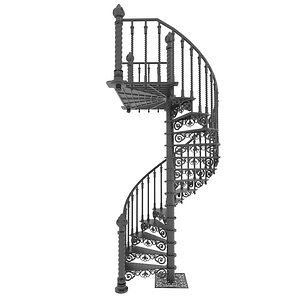 Cast iron spiral staircase