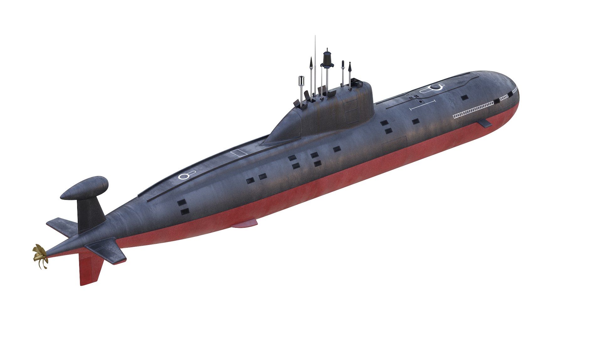 military submarine 3D model https://p.turbosquid.com/ts-thumb/7R/Hhrmcv/DS/nuclearsubmarineakulaclass003/jpg/1610856214/1920x1080/fit_q87/8909beb214341588caf24b69c2dae4c1ca7bb26a/nuclearsubmarineakulaclass003.jpg