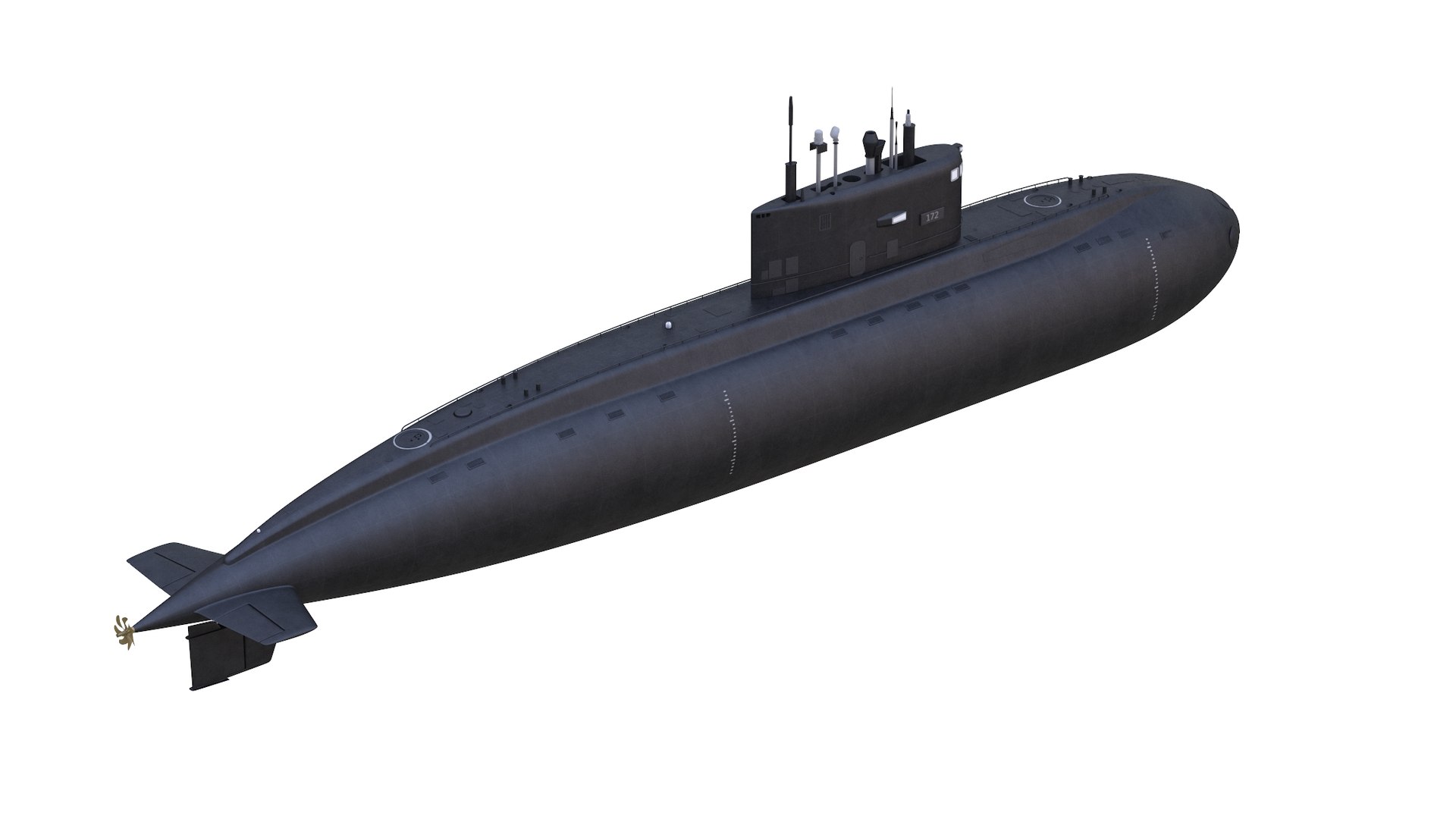 military submarine 3D model https://p.turbosquid.com/ts-thumb/7R/Hhrmcv/vY/kiloclasssubmarine003/jpg/1610856187/1920x1080/fit_q87/e5482e898eaae8f899fb7b6fa253731b6738a53a/kiloclasssubmarine003.jpg