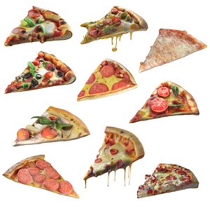 3D Pizza slice collection