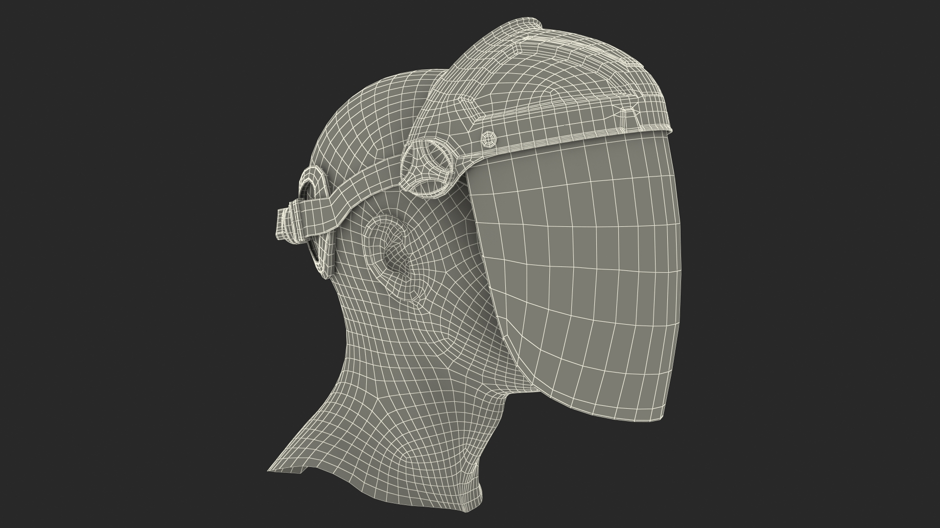 3D Dark Visor Face Shield Model - TurboSquid 1848987