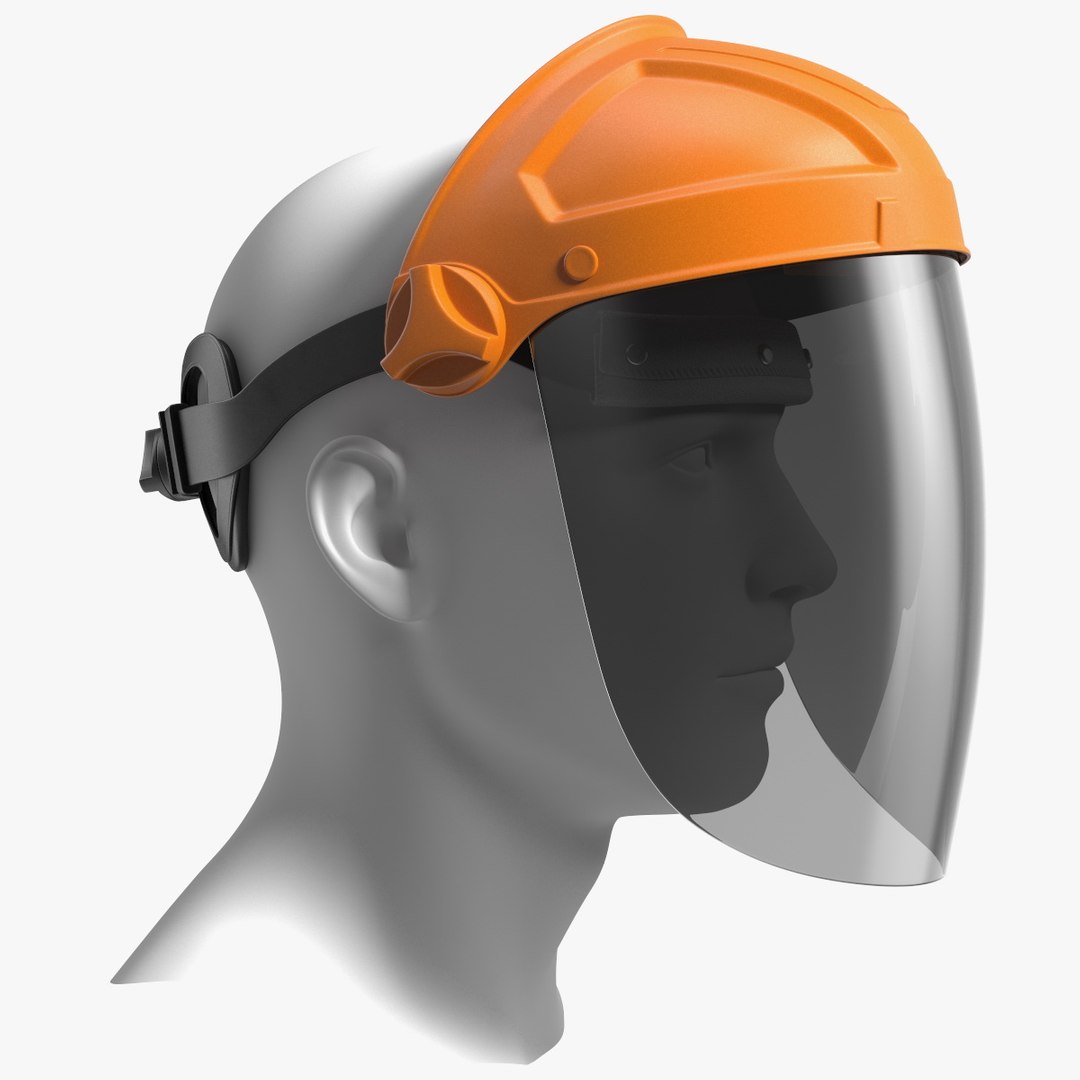 Dark Visor Face Shield 3D model preview