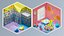3D low poly interior 11 Entertainment model
