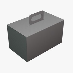Wide Square Carry Handle Box - Geometry Only No Textures No Materials model