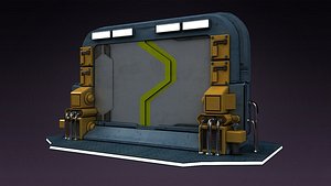 modelScience-fiction Gates space corridors 3D model