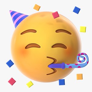 3D party face emoji