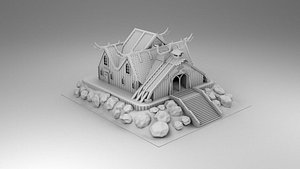 Viking's house on a hill