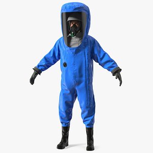 Fully Encapsulating Chemical Protection Suit T-Pose 3D model