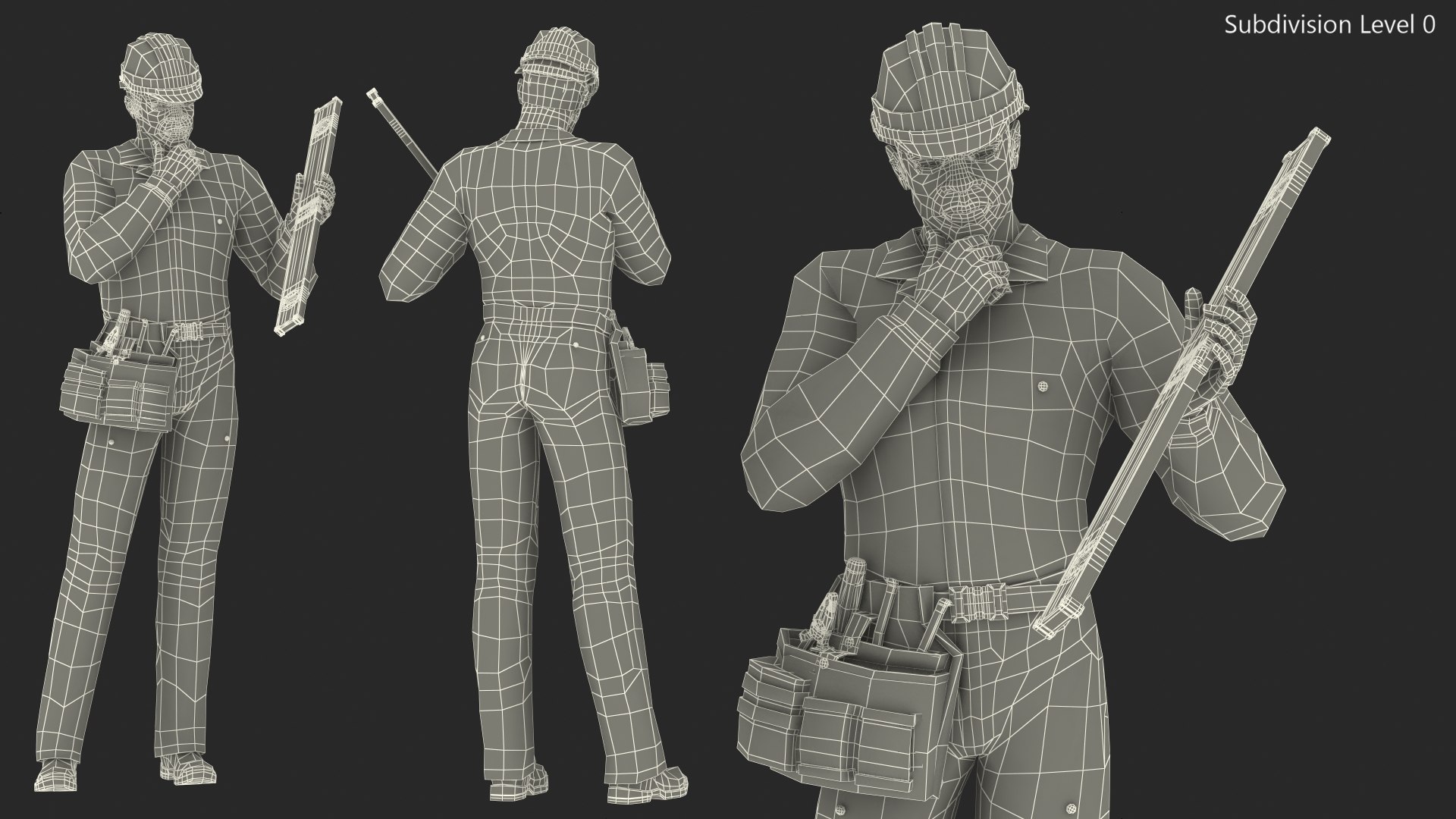 3D Dark Skinned Black Builder Standing Pose model https://p.turbosquid.com/ts-thumb/7R/aFrxEn/7J/darkskinnedblackbuilderstandingpose3dsmodel019/jpg/1625044834/1920x1080/fit_q87/3be7bd4fa186b20a2c7636a7f8f1ecb2c4174d54/darkskinnedblackbuilderstandingpose3dsmodel019.jpg