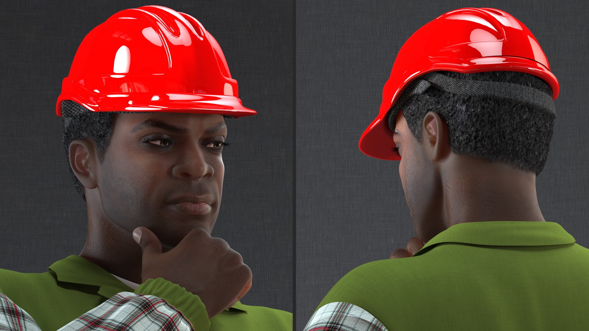 3D Dark Skinned Black Builder Standing Pose model https://p.turbosquid.com/ts-thumb/7R/aFrxEn/Iu/darkskinnedblackbuilderstandingpose3dsmodel007/jpg/1625044809/1920x1080/fit_q87/bc472db3b76a8c18329e62e1bd9975e7e97de9c7/darkskinnedblackbuilderstandingpose3dsmodel007.jpg