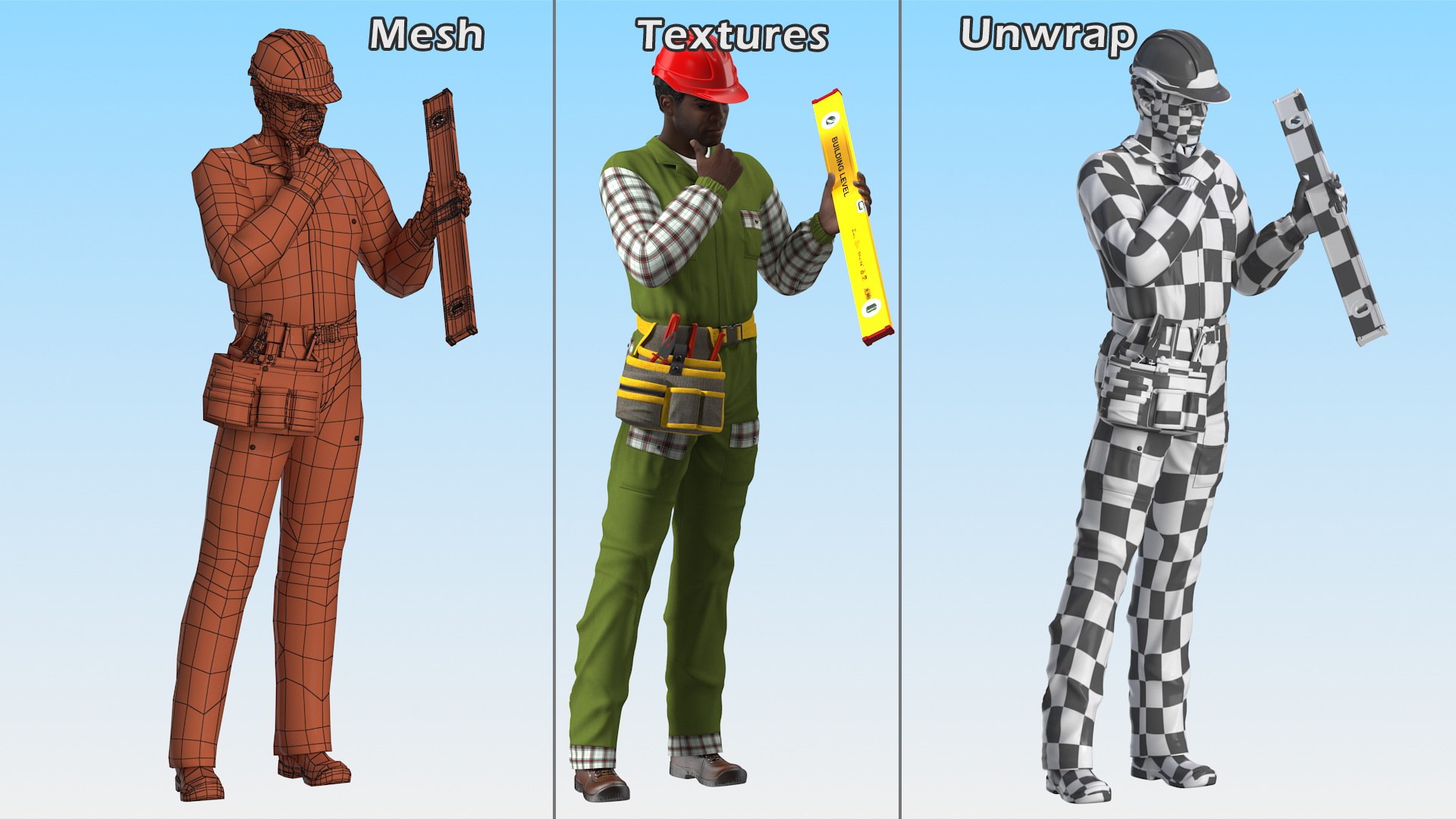 3D Dark Skinned Black Builder Standing Pose model https://p.turbosquid.com/ts-thumb/7R/aFrxEn/uo/darkskinnedblackbuilderstandingpose3dsmodel018/jpg/1625044831/1920x1080/fit_q87/41357a1e57d9f21eb25b09ccae4983631967514f/darkskinnedblackbuilderstandingpose3dsmodel018.jpg