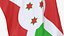 Burundi Cloth Flag Wall Mount Animated Loop