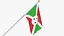 Burundi Cloth Flag Wall Mount Animated Loop