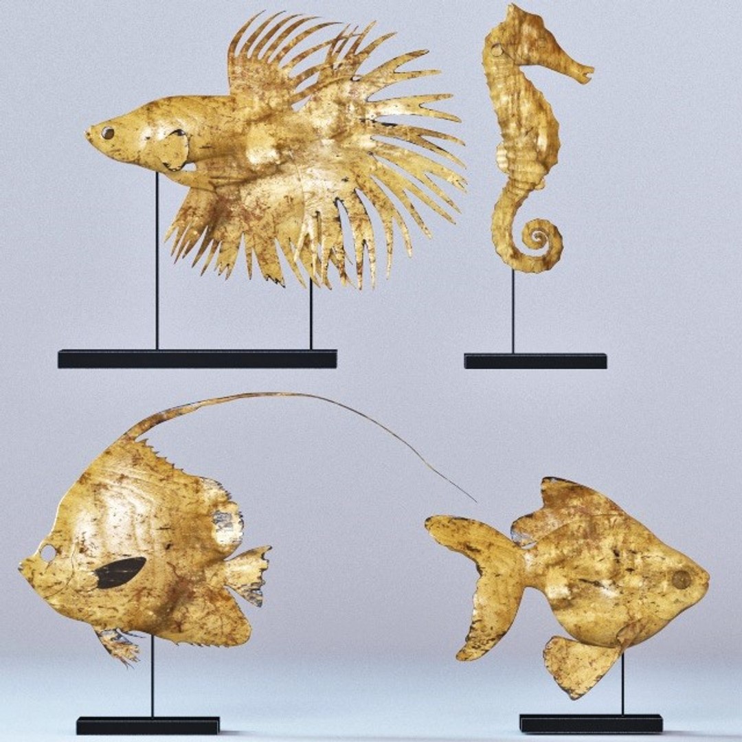 3d fish figures model